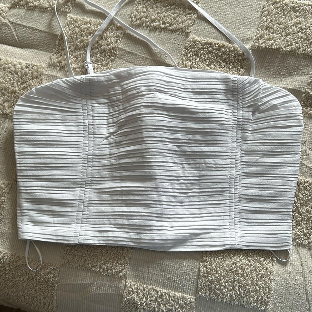 White madewell crop tank